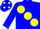 Silk - Blue, Large Yellow spots, Blue cap, Yellow spots