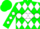 Silk - Hunter Green, White Diamond Hoop, White Diamonds