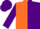 Silk - Orange and Purple (halved), Purple sleeves and cap