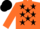 Silk - Orange, black stars, orange and black cap
