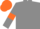 Silk - Grey, Orange armlets and cap