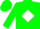 Silk - GREEN, White Diamond, Green Bar on White