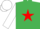 Silk - Emerald Green, Red star, White sleeves and cap