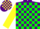 Silk - Purple, Yellow Emblem, Green Blocks on Yellow Sle