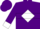 Silk - Purple, White Diamond Frame and 'P', White Diamond Hoop and Cuffs o