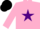 Silk - PINK, purple star, black cap