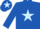 Silk - ROYAL BLUE, LIGHT BLUE star and star on cap
