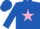 Silk - Royal Blue, Blue Old English 'O/J' on Pink Star on Back, G