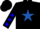 Silk - Black, Royal Blue Star on Back, Blue Stars on Sleeves