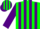 Silk - Green & Purple, Robin Hood Emblem, Green & Purple Stripes on Sle