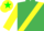 Silk - EM.GREEN, yellow sash,yellow sleeves, em. green armlet, yellow cap, green star