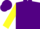 Silk - Purple, Purple Bars on Yellow Sleeves