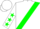 Silk - White, Green Sash and Emblem (Bar D), Green Stars on Sleeves