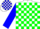Silk - WHITE, Blue Anvil & 'C', Green Blocks on  Blue Slvs