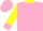 Silk - Neon Pink, Yellow Collar and P, Pink Bars and Cuffs on Yellow Sleeves,