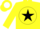 Silk - Yellow, White & Yellow Star on Black disc
