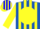 Silk - Royal Blue, Yellow disc, Blue 'D', Yellow Stripes on Sleeves