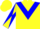 Silk - Yellow, Blue chevron, Yellow and Blue Diagonally Quartered Sle