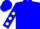 Silk - Blue, Yellow Triangular Framed D, Yellow spots on Sleev