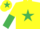 Silk - Yellow, Emerald Green star on body and cap, halved sleeves