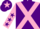 Silk - Purple, Pink cross belts, Pink sleeves, Purple stars, Purple cap, Pink star