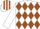 Silk - WHITE & BROWN DIAMONDS, striped cap