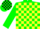 Silk - Green, Black 'B' in Keyhole, Yellow  Blocks on Green Sleeves, Yellow & Gree