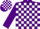 Silk - Purple, White Blocks, Purple Sleeves