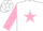 Silk - White, Pink Star, Pink Sleeves