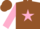 Silk - Brown, Brown 'LL' on Pink Star, Pink Sleeves