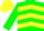 Silk - Green, yellow chevrons, green sleeves, green and yellow cap