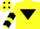 Silk - YELLOW, black inverted triangle, black chevrons on sleeves, yellow cap, black spots