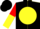 Silk - Black, Red 'KZ' in Yellow disc, Red and Yellow Halved