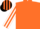 Silk - Aqua, Orange Braces and Emblem (Dolphin), White Sleeves, Orange Stripes
