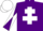 Silk - Purple, White Cross of Lorraine, diabolo on sleeves, White cap