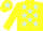 Silk - Yellow, Light Blue stars, Yellow cap, Light Blue star