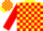 Silk - Yellow and Red Vertical Halves, Yellow and Red Blocks on Sleeves