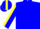 Silk - Blue, Blue 'HH' on Yellow Diamond, Blue Diamond Stripe on