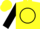 Silk - Bright Yellow, Black Circle and 'SJ', Black Sleeves, Yellow C