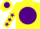 Silk - Yellow, Purple disc, Purple Stars on Sleeves