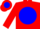 Silk - Red, blue disc and emblem, or