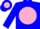 Silk - Blue, Blue 'PT' on Pink disc, Blue Bars on Pin