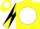 Silk - Yellow, White disc, Black 'W', Yellow and Black Diagonal Quartered Sle