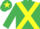 Silk - EMERALD GREEN, yellow cross belts, yellow star on cap