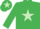 Silk - Emerald Green, Light Green star and star on cap