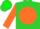 Silk - Lime Green, Green L on Orange disc, Green Bars on Orange Sleeves, Orange