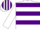 Silk - White, purple hoops, white sleeves, striped cap