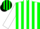 Silk - Green, black and white stripes, white sleeves, gre