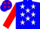 Silk - Blue, white stars on red sash, white stars on red sleeves, r