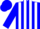 Silk - Blue, white stripes, white 'HD', blue cap
